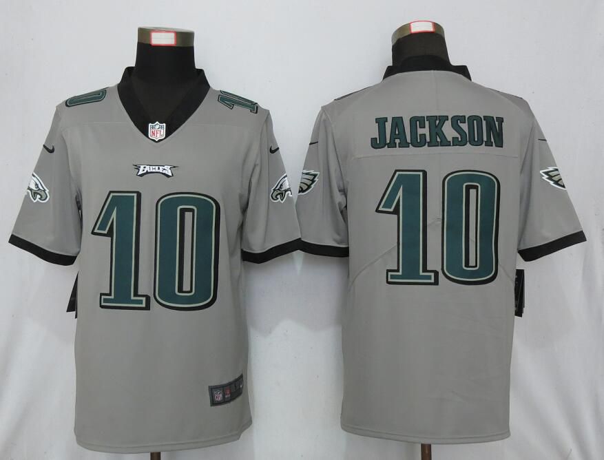 Men Nike Philadelphia Eagles #10 Jackson 2019 Vapor Untouchable Gray Inverted Legend Limited Jersey->new orleans saints->NFL Jersey